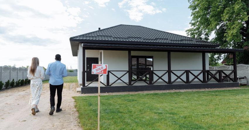 Owners - Couple Walking towards Their New House